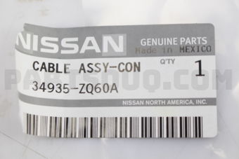 34935ZQ60A CABLE ASSY-CONTROL