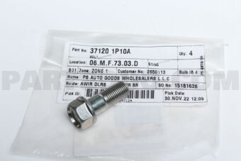 371201P10A BOLT-FIX PROPELLER SHAFT