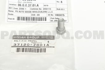 37120JD01A BOLT-FIX PROPELLER SHAFT