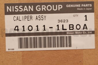 410111LB0A CALIPER ASSY-FRONT LH,W/O PADS OR SHIMS