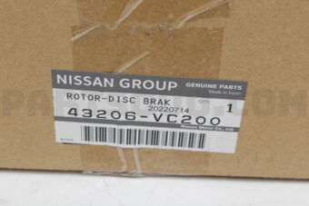 43206VC200 ROTOR-DISC BRAKE,REAR