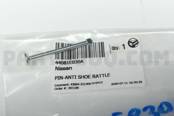 44081EB30A PIN-ANTI SHOE RATTLE