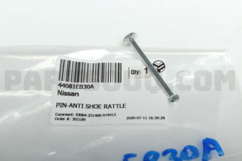 44081EB30A PIN-ANTI SHOE RATTLE