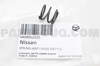 4408332G10 SPRING-ANTI SHOE RATTLE