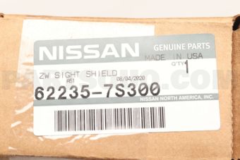 622357S300 Nissan SHIELD-SIGHT,FRONT BUMPER LH