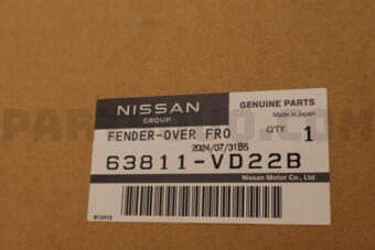 63811VD22B FENDER-OVER,FRONT LH