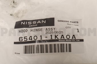 654011KA0A HINGE ASSY-HOOD,LH