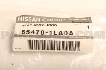 654701LA0A STAY ASSY-HOOD