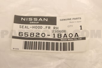 658201BA0A SEAL-HOOD,FRONT RH