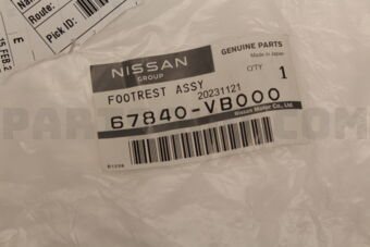 67840VB000 FOOTREST ASSY