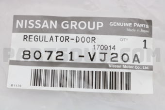80721VJ20A REGULATOR ASSY-DOOR WINDOW,LH