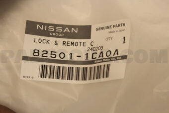 825011CA0A LOCK &amp; REMOTE CONTROL ASSY-REAR DOOR,LH