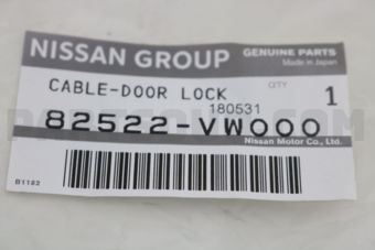 82522VW000 CABLE ASSY-SLIDE DOOR LOCK
