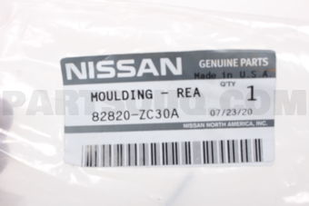 82820ZC30A MOULDING-REAR DOOR OUTSIDE,RH