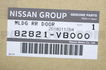 82821VB000 MOULDING-REAR DOOR OUTSIDE,LH
