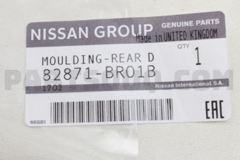 82871BR01B MOULDING-REAR DOOR,LH