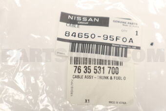 8465095F0A CABLE ASSY-TRUNK LID &amp; GAS FILLER OPENER