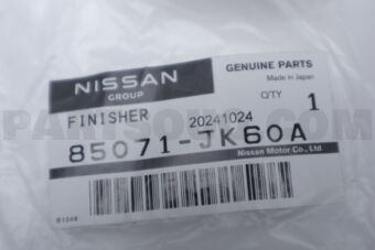 85071JK60A FINISHER-REAR BUMPER,CENTER