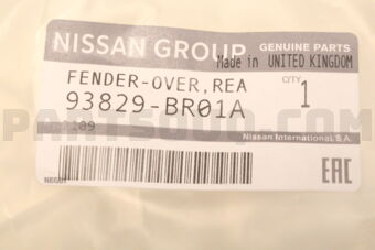 93829BR01A FENDER-OVER,REAR LH