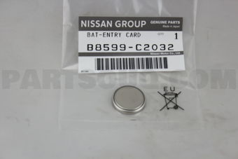 B8599C2032 BATTERY-ENTRY CARD