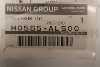 H0565AL500 KEY-SUB CYL