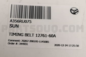 A356RU075 TIMING BELT 12761-60A