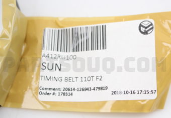A412RU100 TIMING BELT F202-12