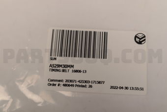A529M30MM TIMING BELT  16806-13