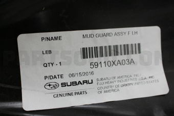 59110XA03A MUD GUARD ASSY F LH