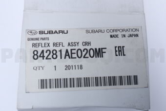 84281AE020MF Subaru REFLEX REFL ASSY CRH