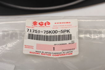 7175175K005PK BEZEL, FRONT FOG LAMP RH,(BLACK