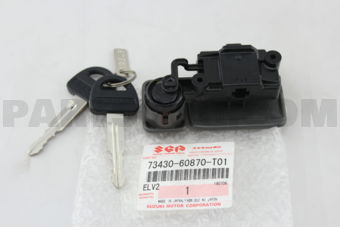 7343060870T01 LOCK ASSY, GLOVE BOX (GRAY)