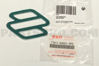 7781160G010PG EMBLEM,S MARK