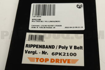 6PK2100 MULTIRIB BELT M111/W202/W201