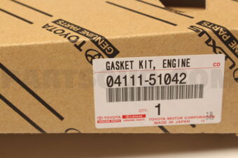 0411151042 Toyota GASKET KIT, ENGINE OVERHAUL