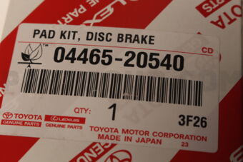 0446520540 Toyota PAD KIT, DISC BRAKE, FRONT