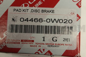 044660W020 PAD KIT, DISC BRAKE, REAR