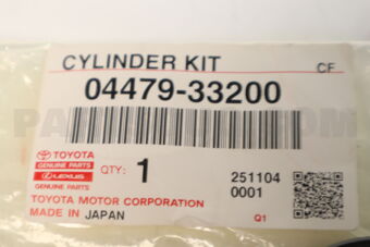 0447933200 Toyota CYLINDER KIT, DISC BRAKE, REAR