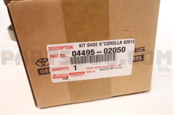 0449502050 Toyota SHOE KIT, REAR BRAKE