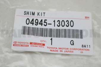 0494513030 SHIM KIT, ANTI SQUEAL, FRONT