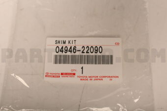 0494622090 Toyota SHIM KIT, ANTI SQUEAL(FOR REAR DISC BRAKE)