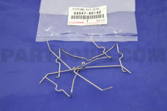 0494760140 Toyota FITTING KIT, DISC BRAKE, FRONT