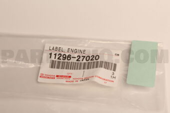 1129627020 Toyota LABEL, ENGINE SERVICE INFORMATION