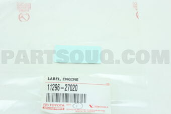 1129627020 Toyota LABEL, ENGINE SERVICE INFORMATION