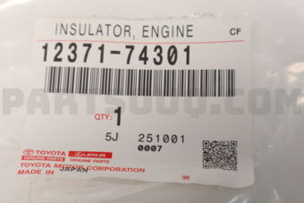 1237174301 Toyota INSULATOR, ENGINE MOUNTING, REAR