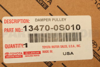 134700S010 Toyota PULLEY, CRANKSHAFT