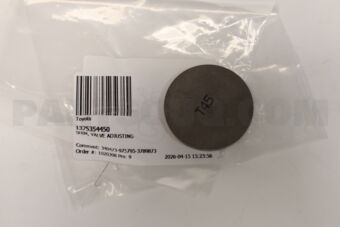 1375354450 Toyota SHIM, VALVE ADJUSTING