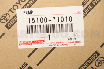 1510071010 Toyota PUMP ASSY, OIL