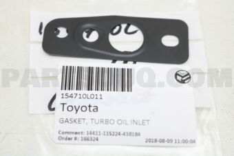 154710L011 GASKET, TURBO OIL INLET