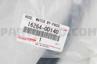 162640D140 HOSE, WATER BY-PASS, NO.2
